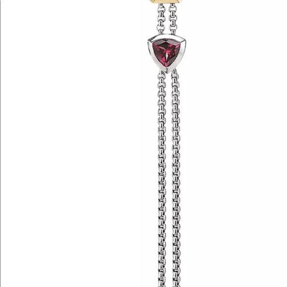 DAVID YURMAN STUNNING LARIAT NECKLACE WITH GEMSTONES ADJUSTABLE - Picture 8 of 11